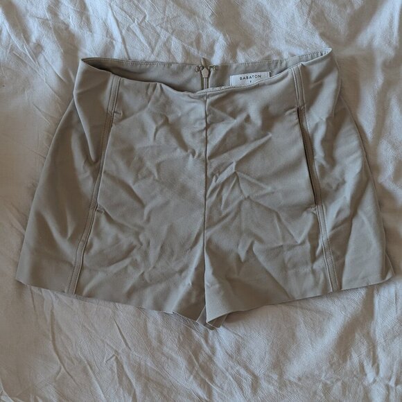 Babaton Pants - Aritzia , Babaton, tan, high waisted, trouser short, size 2